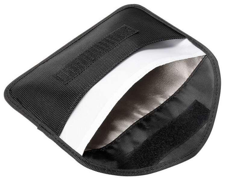 Black bag with RFID protection for cards, phone, car keys, etc. Black bag with RFID protection for cards, phone, car keys, etc.