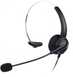 Call center headset with remote control, USB, Black