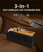 Car storage box with wireless charging Car storage box with wireless charging