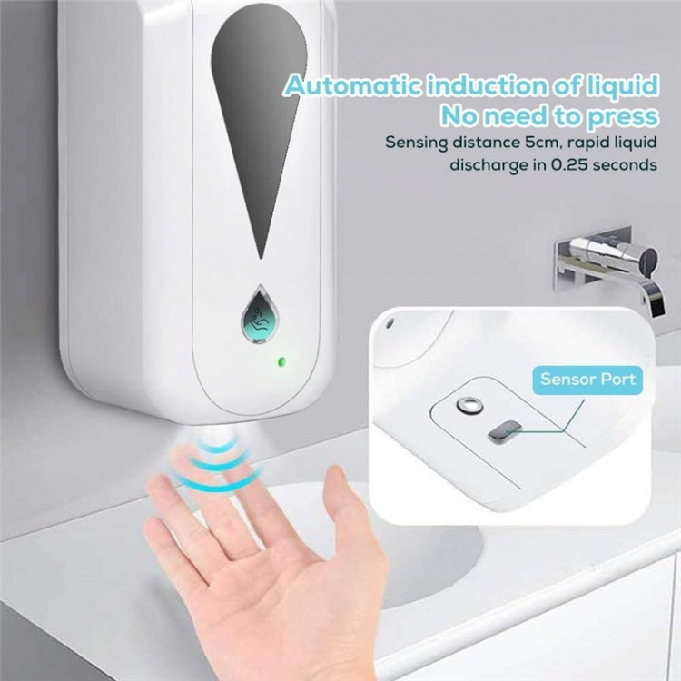 Hand sanitizer dispenser, White Hand sanitizer dispenser, White