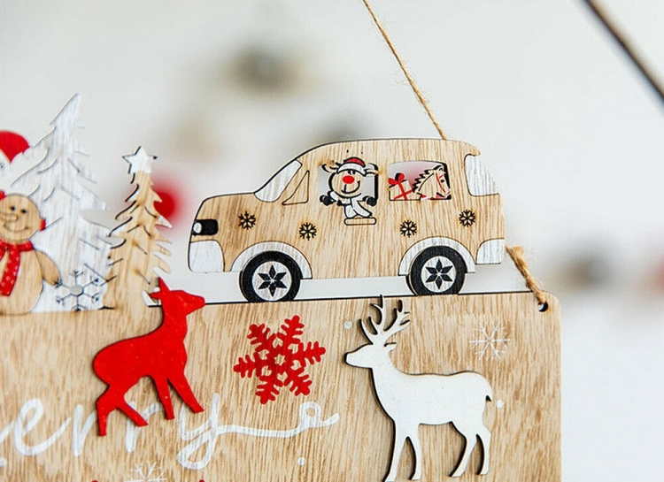 Door sign with Christmas motif