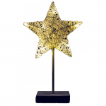 Star on foot with lighting, Christmas decoration, White