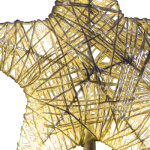 Star on foot with lighting, Christmas decoration, White