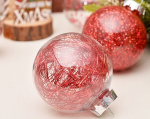 Christmas balls 30pcs, Glitter Red
