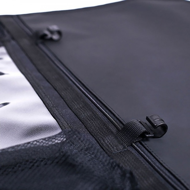 Kick cover with storage compartment, hanging hook for the car, Black Kick cover with storage compartment, hanging hook for the car, Black