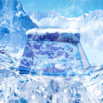 Cooling cooling towel, Blue Camouflage