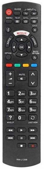 Remote control for Panasonic TV (Replaces RM-L1268) Remote control for Panasonic TV (Replaces RM-L1268)