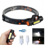 Rechargeable headlamp 1xQ5+1xCOB