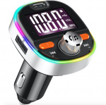FM transmitter with Bluetooth hands-free, USB and atmospheric lighting FM transmitter with Bluetooth hands-free, USB and atmospheric lighting