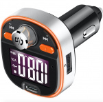 FM transmitter with Bluetooth hands-free, USB and atmospheric lighting FM transmitter with Bluetooth hands-free, USB and atmospheric lighting