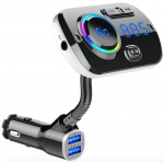 FM transmitter with Bluetooth hands-free with atmospheric lighting