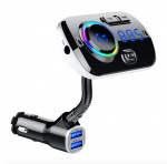 FM transmitter with Bluetooth hands-free with atmospheric lighting