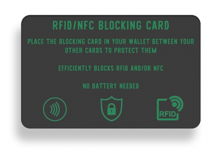 NORDIQZENZ RFID/NFC Blocking Card, Protection against skimming! NORDIQZENZ RFID/NFC Blocking Card, Protection against skimming!