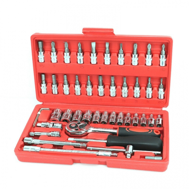 46-piece socket wrench set for car and motorcycle 46-piece socket wrench set for car and motorcycle