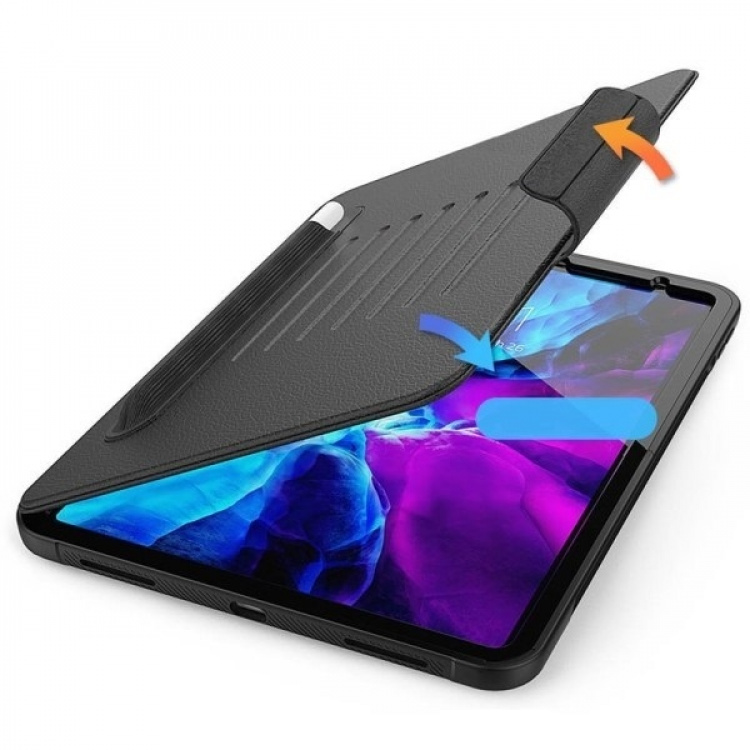 Protective case for iPad Air 4 2020 with pen holder, Black Protective case for iPad Air 4 2020 with pen holder, Black