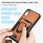 Mobile case with ring holder for iPhone 12/12 Pro, Brown. Mobile case with ring holder for iPhone 12/12 Pro, Brown.