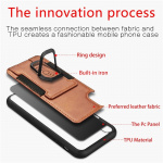 Mobile case with ring holder for iPhone 12 Pro Max, Brown. Mobile case with ring holder for iPhone 12 Pro Max, Brown.