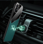 Stylish phone case with magnet for iPhone 12 Pro Max, Black.