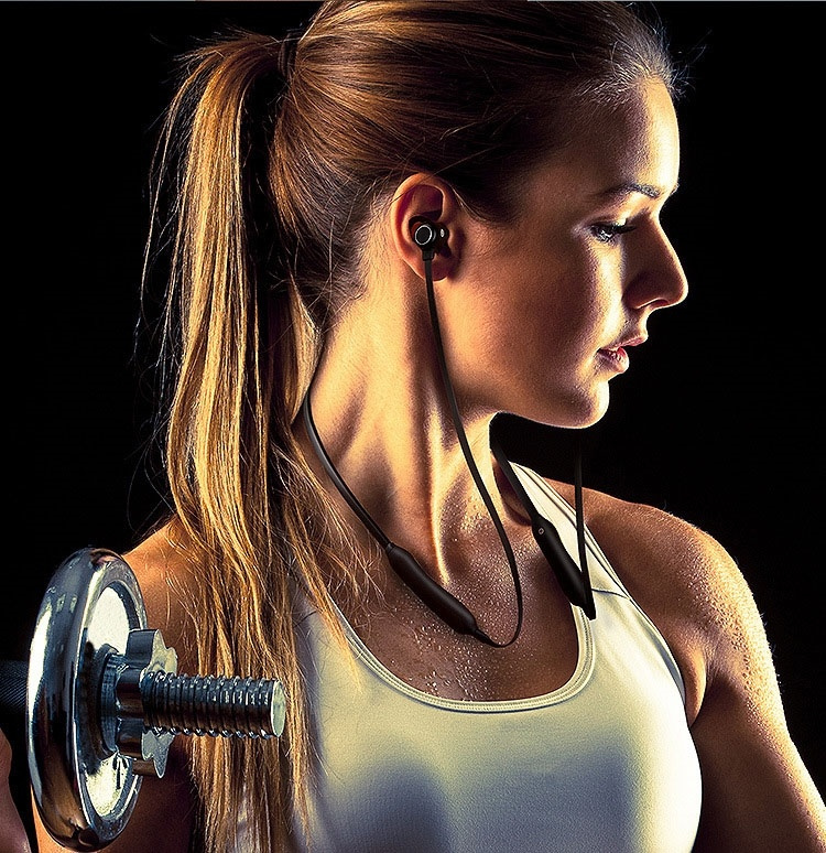 Trådlösa Sporthörlurar, Bluetooth, Svart