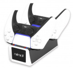 Translation: Charging station for 2 x PS5 DualSense controllers with LED indicator.