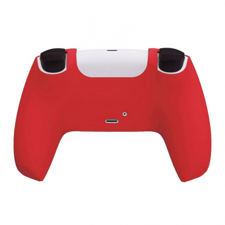 Silicone grip for PlayStation 5 (PS5) controller, Red. Silicone grip for PlayStation 5 (PS5) controller, Red.