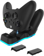 Dual charger for Xbox Series controllers including battery pack