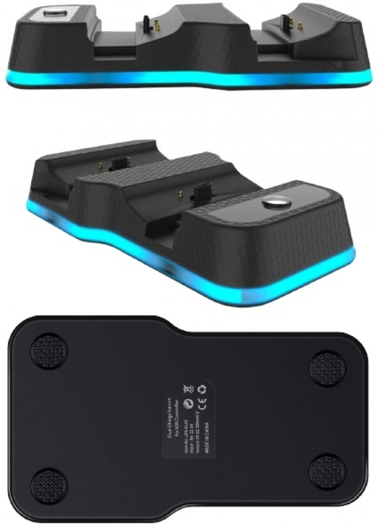 Dual charger for Xbox Series controllers including battery pack