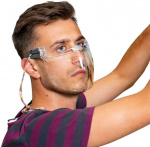 Transparent face shield/mouth visor without fogging