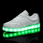 LED Sneakers with laces, size 35, White