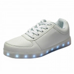 LED Sneakers with laces, size 35, White