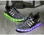 LED Sneakers with laces size 29, Black LED Sneakers with laces size 29, Black