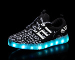 LED Sneakers with laces size 32, Black LED Sneakers with laces size 32, Black