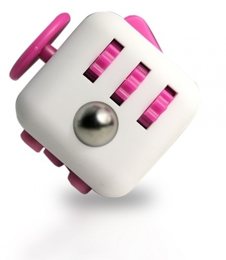 Fidget Cube, White/Pink
