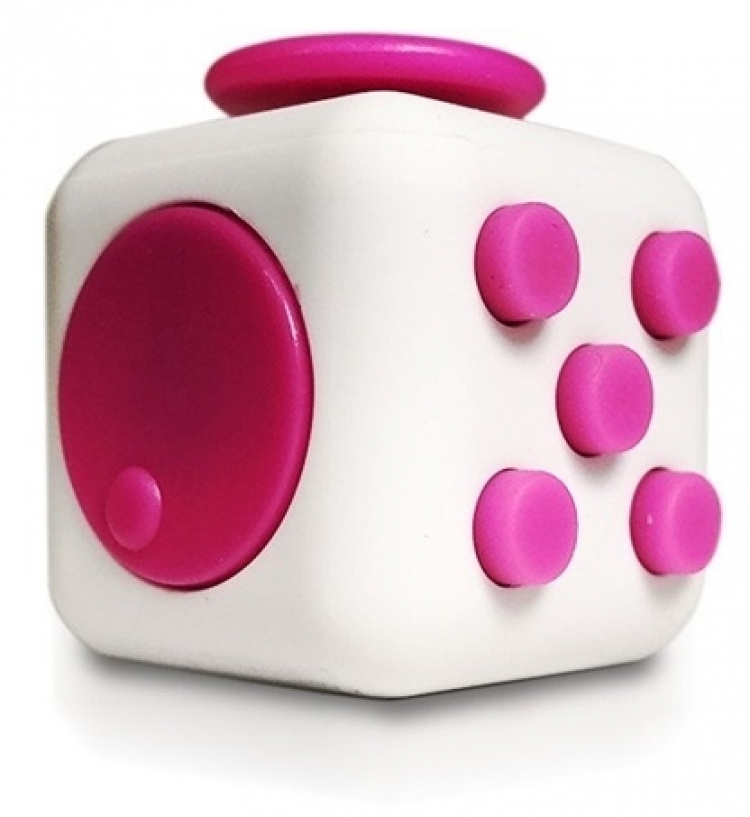 Fidget Cube, White/Pink
