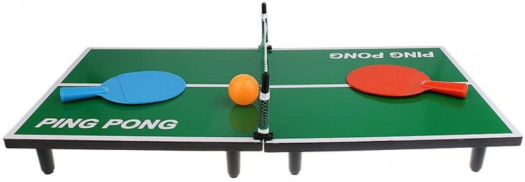 Small ping pong table with accessories