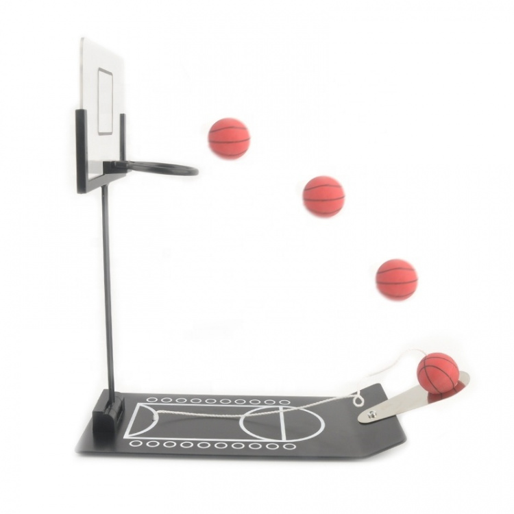 Portable small desktop basketball game
