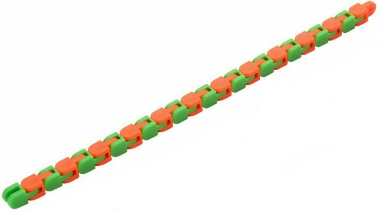 Wacky Tracks Snap and Click Fidget toy, Green/Orange Wacky Tracks Snap and Click Fidget toy, Green/Orange