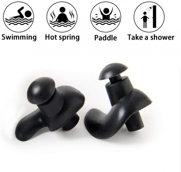 Earplugs for swimming, Black