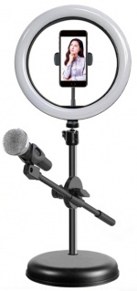 LED light with stand + mobile and microphone holder LED light with stand + mobile and microphone holder
