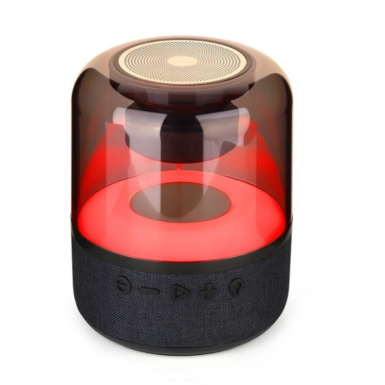Speaker TRANSPARENT SMOKE with fabric panel & multicolor LED Speaker TRANSPARENT SMOKE with fabric panel & multicolor LED