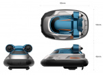 2.4G Mini Hovercraft - Radio Controlled Hovercraft/Boat, 1:16, Blue 2.4G Mini Hovercraft - Radio Controlled Hovercraft/Boat, 1:16, Blue