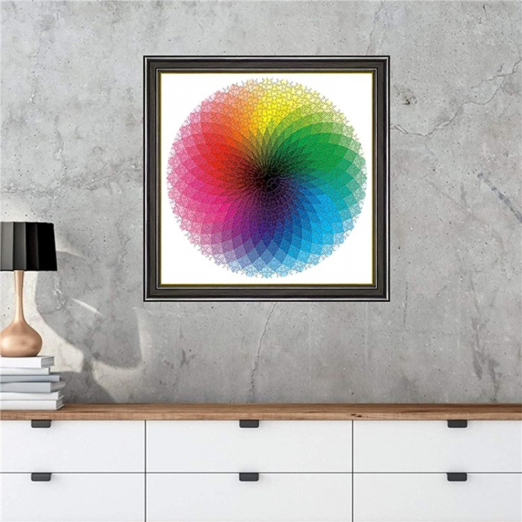 Round rainbow puzzle, 1000 pieces