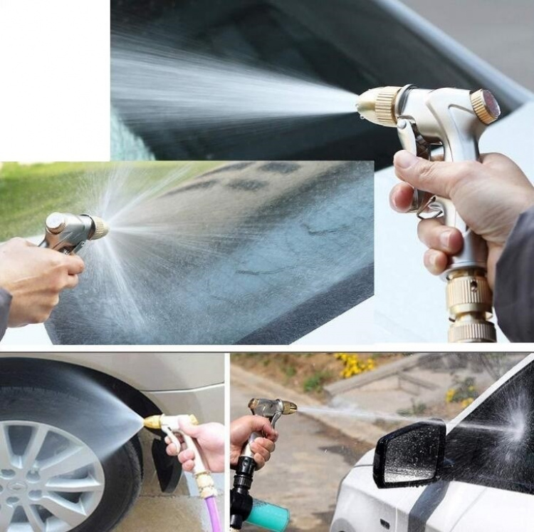 High-pressure nozzle for water hose, metal