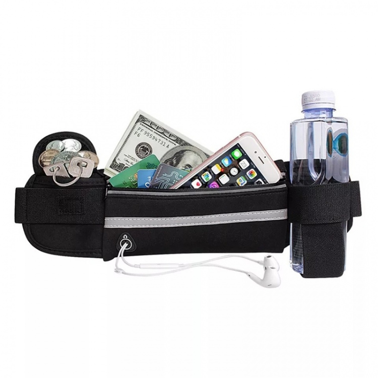 Sporty waist bag, Black