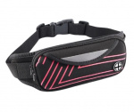 Sporty waist bag with stripes, Pink Sporty waist bag with stripes, Pink