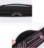Sporty waist bag with stripes, Pink Sporty waist bag with stripes, Pink