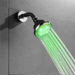 Shower head with temperature-controlled LED lighting. Shower head with temperature-controlled LED lighting.