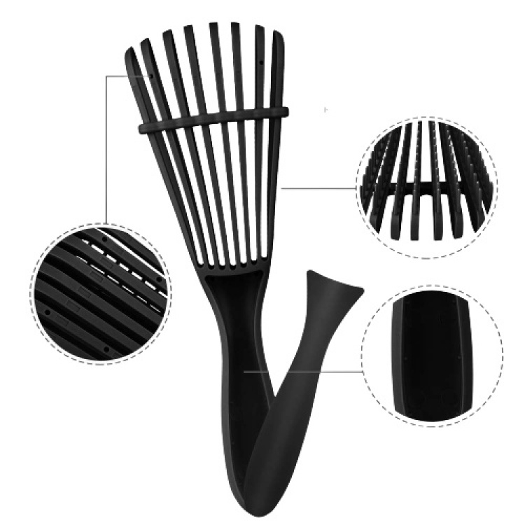 Flexible Hairbrush, black Flexible Hairbrush, black