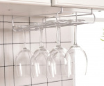 Wine glass holder in metal for 6 glasses, White.