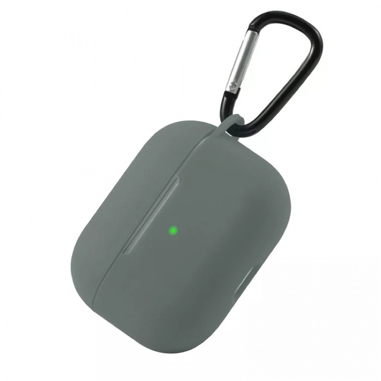 Silicone shell with hook for Airpods Pro, Grey Silicone shell with hook for Airpods Pro, Grey
